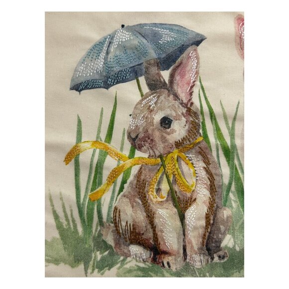 Home & Garden Decorative Pillow Cover Case With Bunny Pig Duck Rain Spring - Picture 9 of 16
